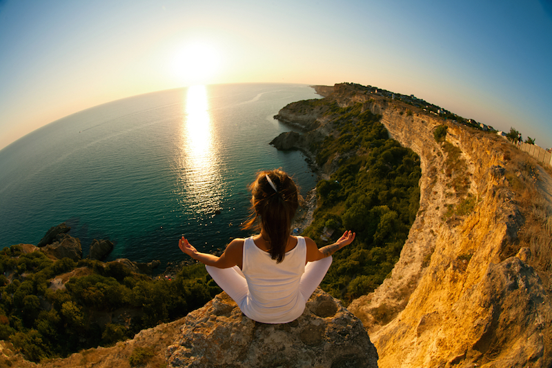 yoga und musik - berge